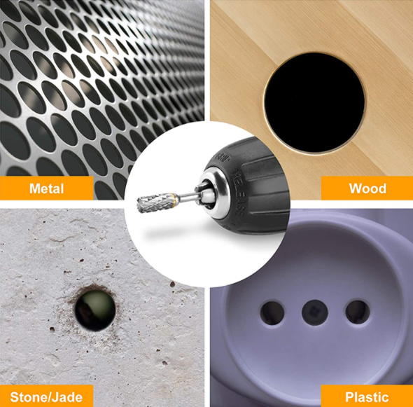 Silver Cylinder Carbide Burr Bit For Grinding Polishing SC Type