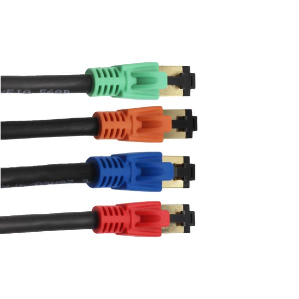 600MHz CAT8 SFTP Patch Cord Ethernet Cable Matter Soft PVC Jacket For Internet Work