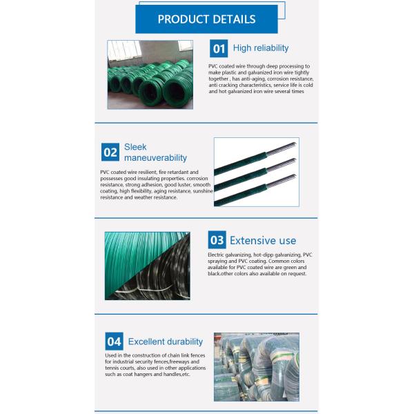 Free Sample 0.6mm Pvc Coated Binding Wire Iron Painted Surface