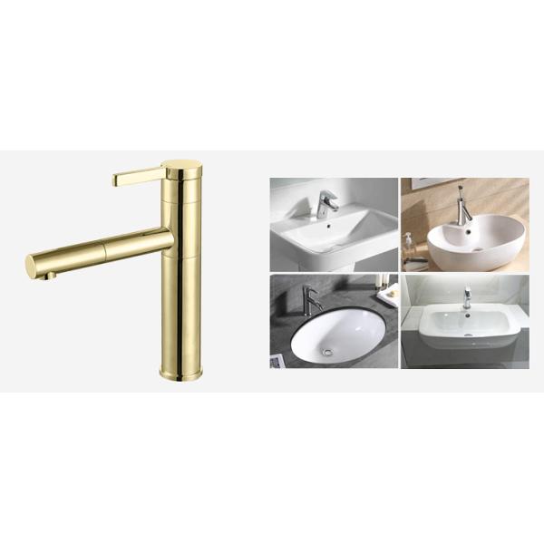 SUS314 Rotatable Sink Pull Out Dual Spout Kitchen Tap Sanitary