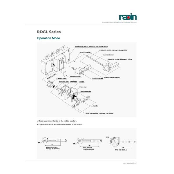 Isolator Load Break Switch Disconnector Single With Throw - In RDGL Series