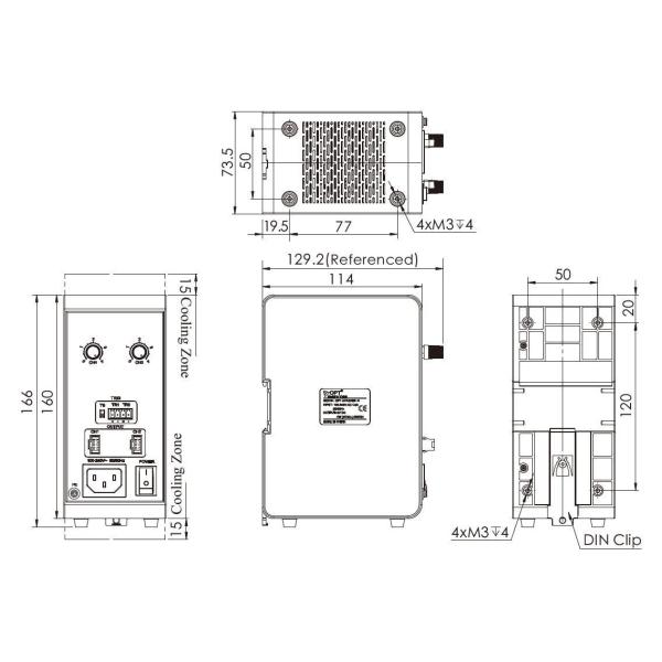 3.5W/CH 4 Channels Machine Vision Controller For Spot Lights OPT-APA0705F-X