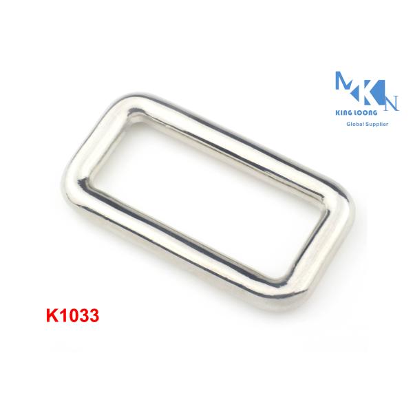 Bag Shiny Metal Rectangle Ring Hardware , Multi - Purpose Square Metal Ring