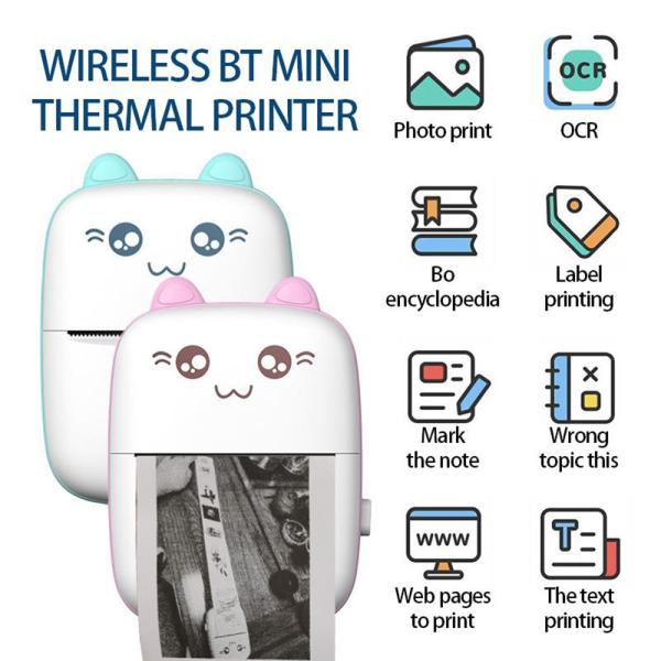 58mm Barcode Printer Machine 200dpi Pocket Mini Printer For Student