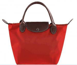 Quality Fashion Foldable Ladies Tote Bags Red Polyester Handbags Promotional wholesale