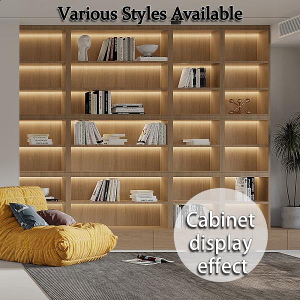 RGB Color Temp Linear Light Embedded Black LED Gypsum Ceiling Light Trough for Living Room