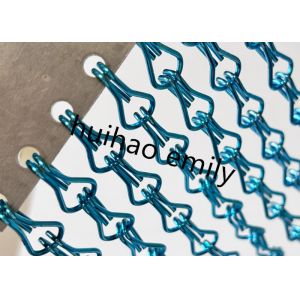 China Fireproof Hanging Diy Lamp Shade Metal Mesh Drapery With Anodized Treatment on sale