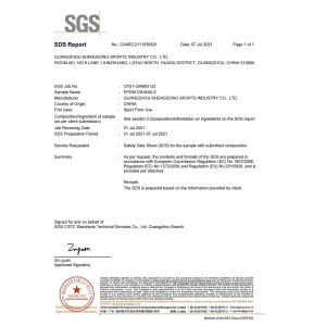 GUANGZHOU SHENGDONG SPORTS INDUSTRY CO., LTD. Certifications