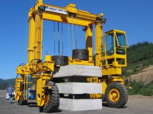 Mobile Straddle Transporter On Tyres Two Units To Handle In Pairs for Precast Elements