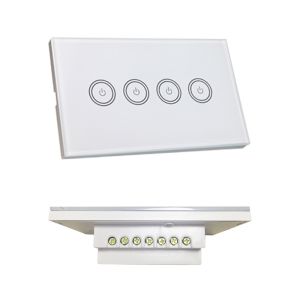 Quality 2 Gang US Touch Wifi Power Switch , Remote Control Switch 120 * 72 * 34mm wholesale