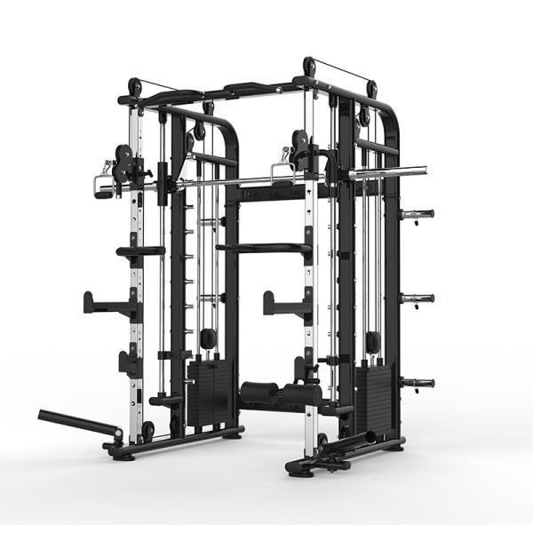 Mutli Functional Station Home Gym Equipment Chest Leg Curl Press Smith Machine with Squat Power Rack