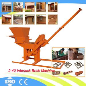 China Manual Clay Brick Pressing Machine 2-40 Soil Cement Interlocking Block Making Machine on sale