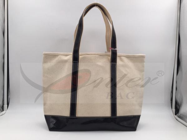 Cheap Beige Canvas Washable Tote Bag , Personalized Canvas Tote Bags 32*29.5*13.5 Cm for sale
