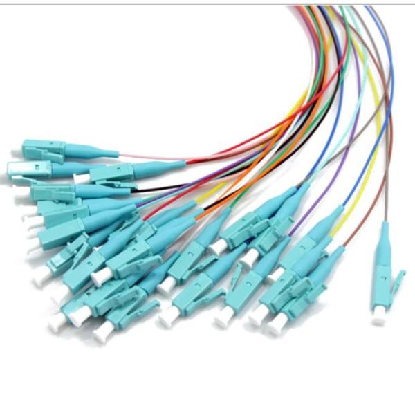OM3 24 Core MM Fiber Optic MPO , 0.9mm MPO To LC Fiber Cable