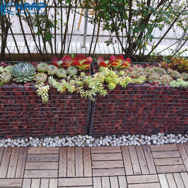 Hot Dipped Galvanized Gabion Wall Construction With Welded Reinforcing Mesh