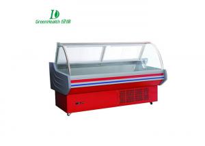 China Butcher Shop 2 Meters Meat Deli Display Refrigerator Showcase Red Color on sale