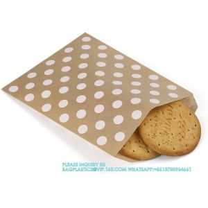 Quality Kraft Paper Bags Flat Greaseproof Paper Bags Greaseproof Envelopes, Paper Snack Bags Cookie Bags Popcorn Bag wholesale