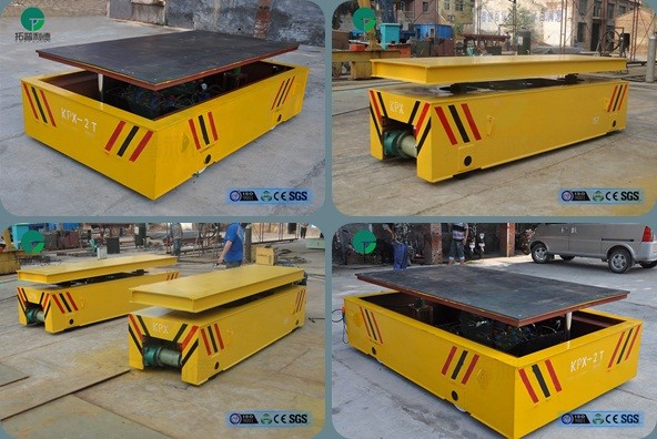Freight yard custom high load battery mold handling rail cart