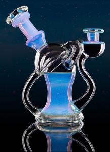 China 7inch Borosilicate Glass Bongs And Bubbler Colored Water Pipe Hookah W Shower Filter on sale