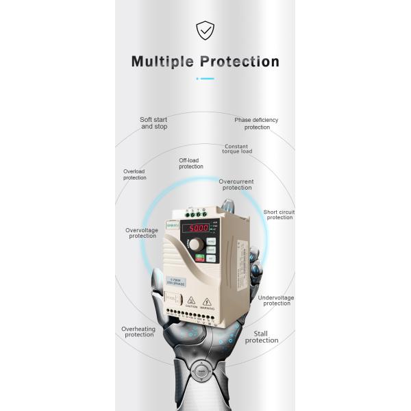 0.75KW Three Phase 380V Input VFD Inverter For Motor Speed Control