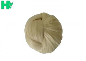 China 613# Golden Color Clip In Fake Hair Pieces Hand Braided Bun For White Women on sale