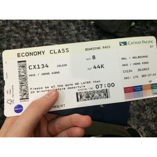 Self Check Paper Airline Boarding Pass Ticket Thermal