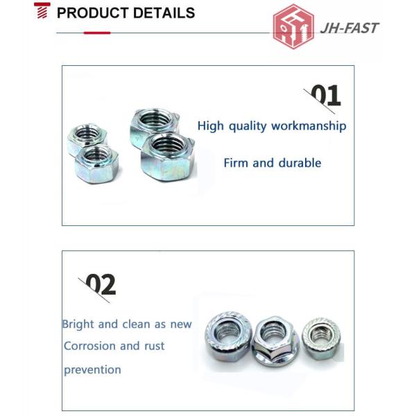 Galvanized Serrated Self Locking Hex Flange Nut DIN6923 6mm Threaded Nuts for Mining