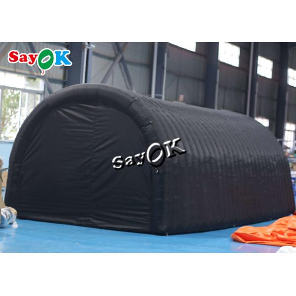 Air Inflatable Tent ROHS 7.3m 24ft Black Inflatable Channel Tent With Door