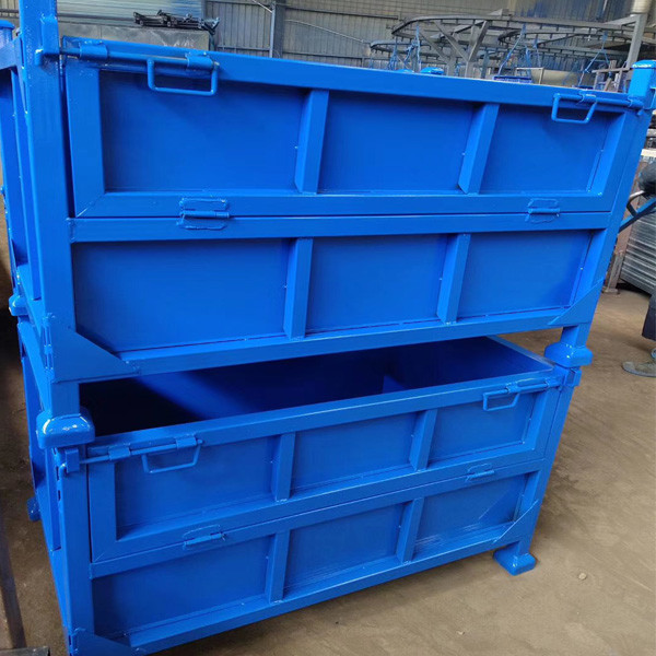 Customized Stackable Stackable Pallet Cage Heavy Duty Steel Bulk Bins 1000kg Load Capacity