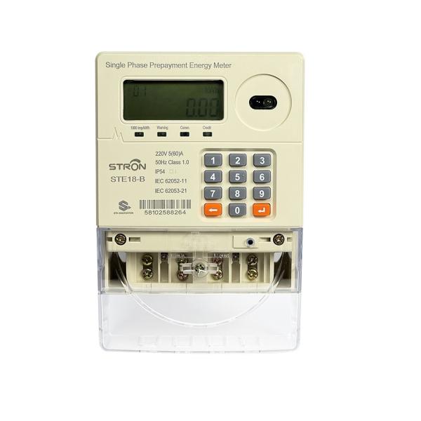 230V 60A STS 20 Digital Token Recharge Prepaid Single Phase Electricity Meter for Solar System