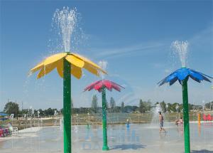 Quality Aqua Park Water Splash Pad Colorful Flower Style Water Park Fountain 3.0m Height wholesale