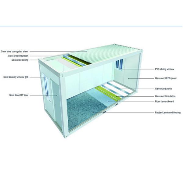 20 Feet Shipping Container Cabin With 5 Peices Of Toliet Baling Box Wash Table& Mirrow