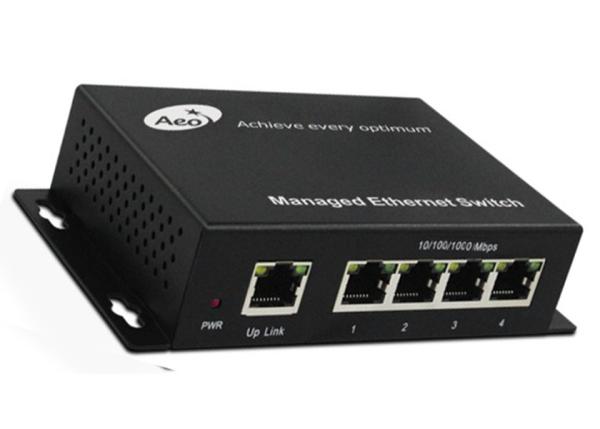Cheap 4 Port Gigabit Ethernet Network Switch  IPC Extender 250m VLAN CBIT Support for sale