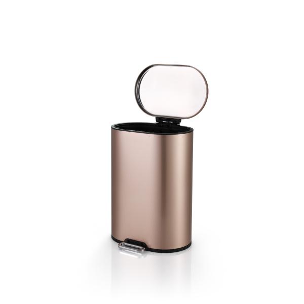 Rose Gold 410 Stainless Steel Step Trash Can