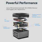 Celeron N5105 4 Cores 4 Threads Gaming PC With LPDDR4X 8G RAM Single RJ45 LAN