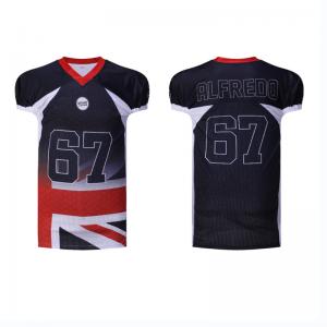 Quality Polyester Printing Sublimated Football Jerseys Washable Practical wholesale