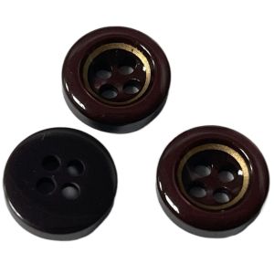 Buy cheap Silked Print Golden Rim Plastic Resin Buttons In Central For Blouse Shirt Sewing from wholesalers
