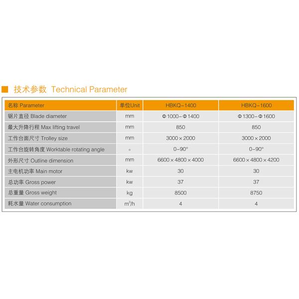 Heavy Type Middle Block Cutting Machine 1000mm To 1400mm