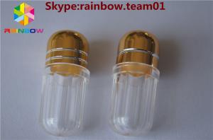 China Plastic container capsule sex pill bottle with metal cap wholesale pill bottles capsule shape container on sale
