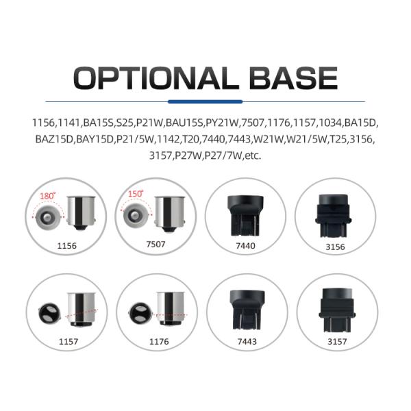 Dual Color Switchback Canbus P21w Led 1156 1157 7443 3157 T20 Led Auto LED Turn Signal Brake Light