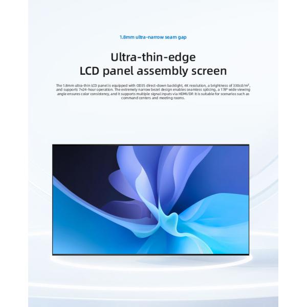 65 75 85inch ultra Narrow Bezel LCD Video Wall Lcd Splicing Screen Lcd Panel with BOE CSOT, LG Screen Subway,airport,shopmall