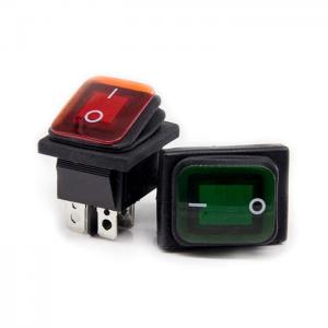 Quality 16A 250V 4 PIN Waterproof Lighted Rocker Switch wholesale