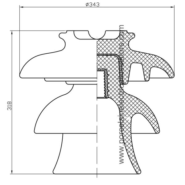 69kV Composite Pin Post Insulator , Shackle Type Insulator Easy Handle