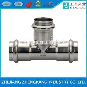 Quality V profile press fitting Equal Tee Sanitary pipe fitting wholesale