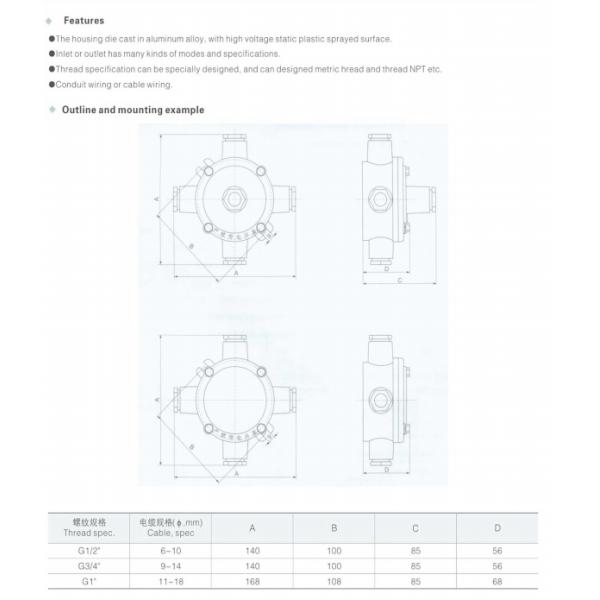Crown Extra Lighting Co.'s Explosive Atmosphere Proof Terminal Box Stainless Steel Exterior for Hazardous Environments