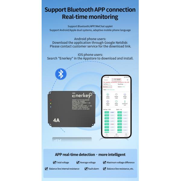 Enerkey 5TH 2-16S 2A 4A Active Balancer for Lifepo4 / Li-ion Battery Equalization in 8S 10S 14S 16S