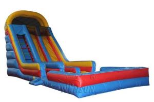 Quality Customized Size Large Inflatable Slide Dry N Wet Slide With Pool For Amusement Parks wholesale
