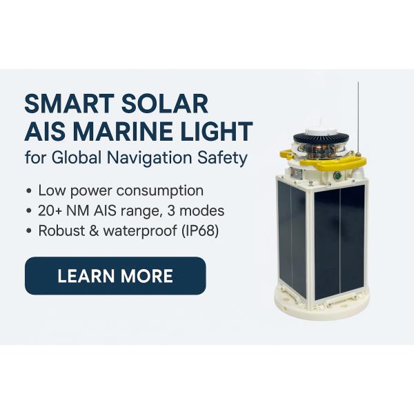 Solar Powered Nav Lights Marine Lantern With AIS AtoN For Fixed Navigation Points