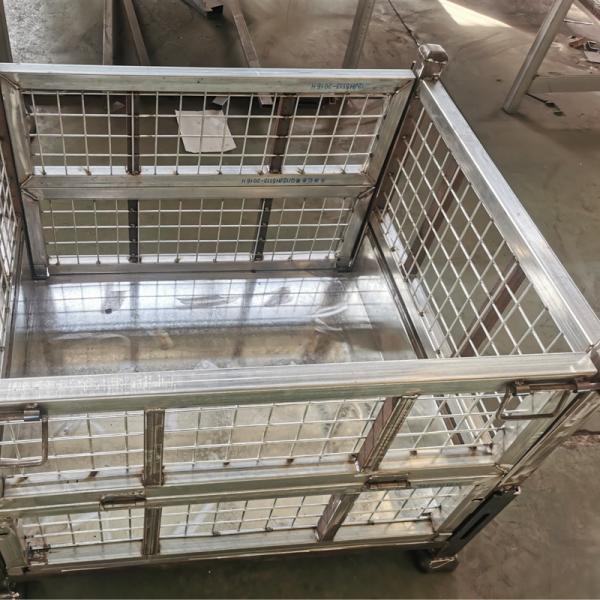 Customizable Foldable Warehouse Storage Pallet Box Storage Mesh Bins