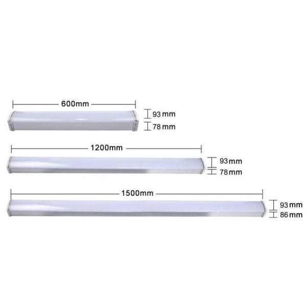 IP65 Waterproof LED Linear Tri-proof Light 60W High Brightness 160LM/W
